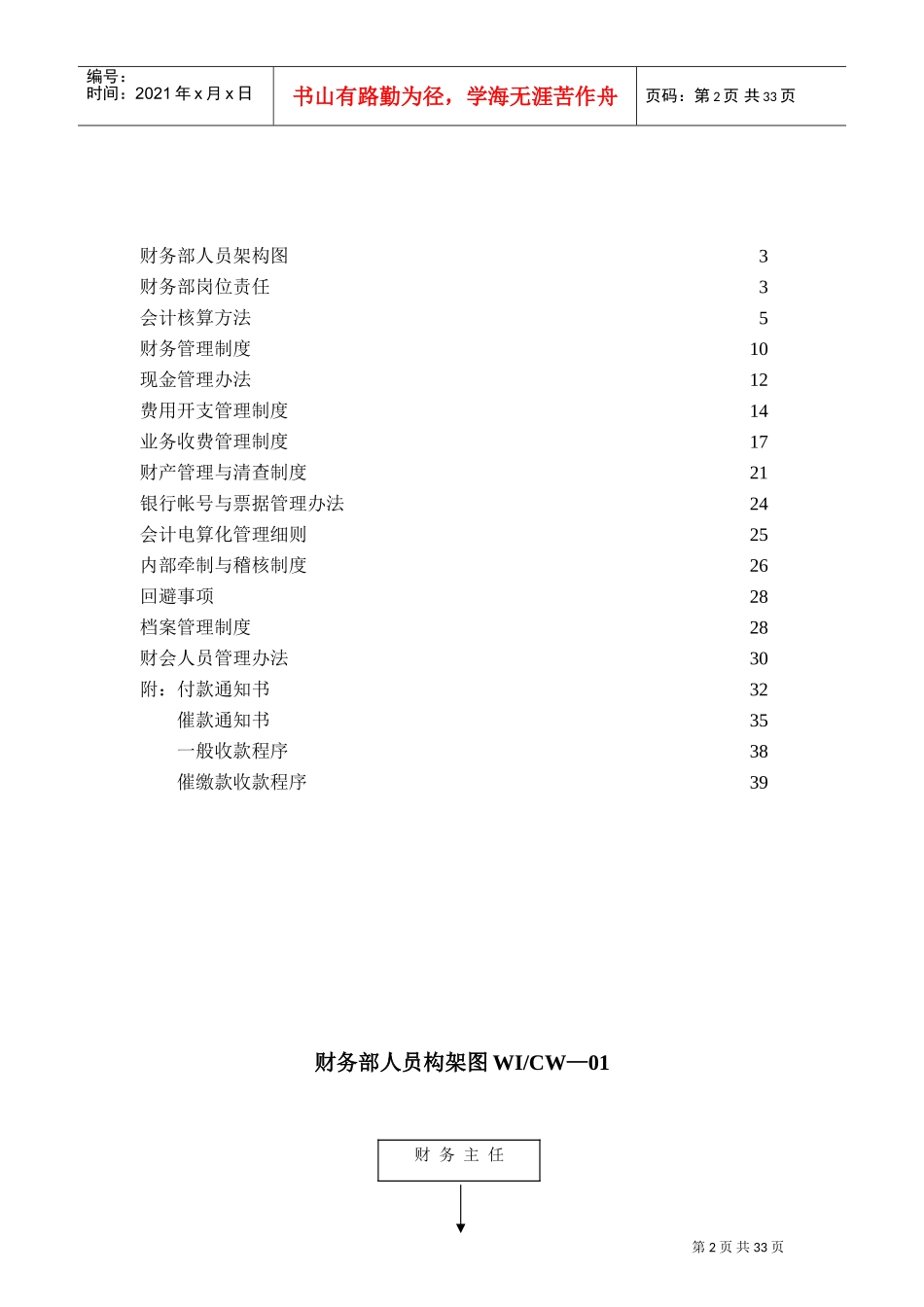 某某公司财务部工作手册_第2页