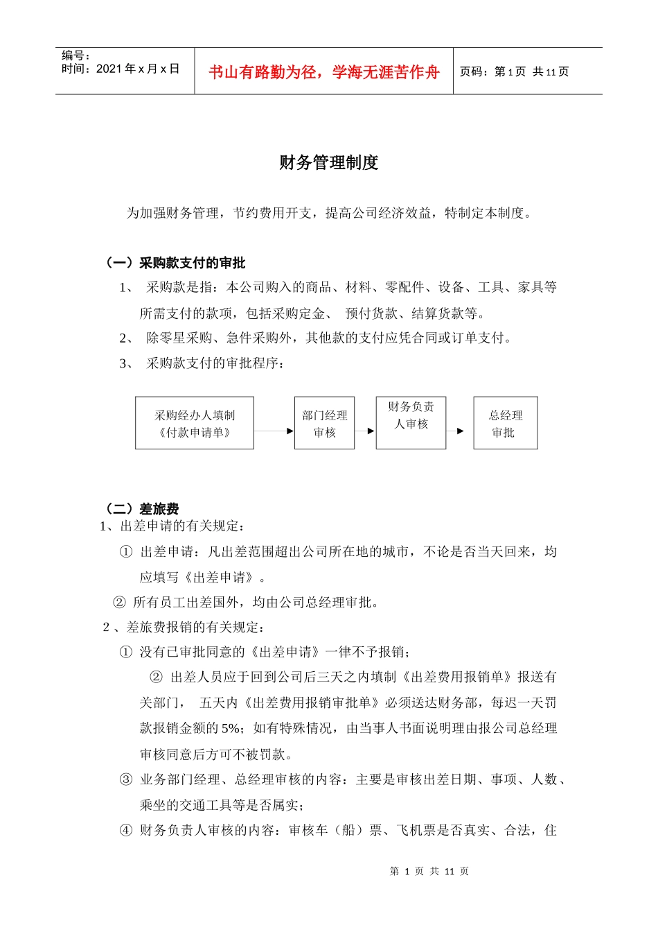 某某公司财务管理制度_第1页