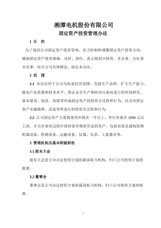 某某电机公司固定资产投资管理办法(doc 24)