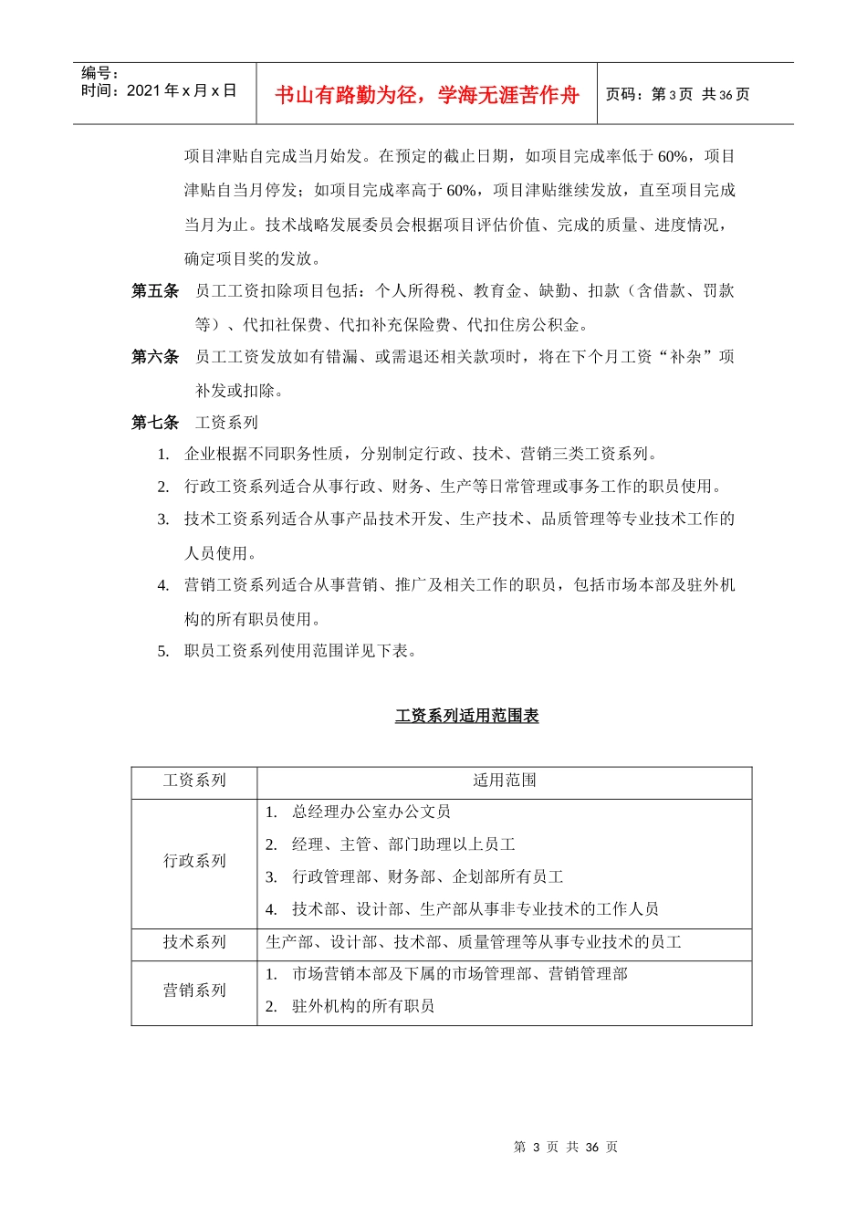 某某乐电子有限公司员工薪酬管理制度_第3页