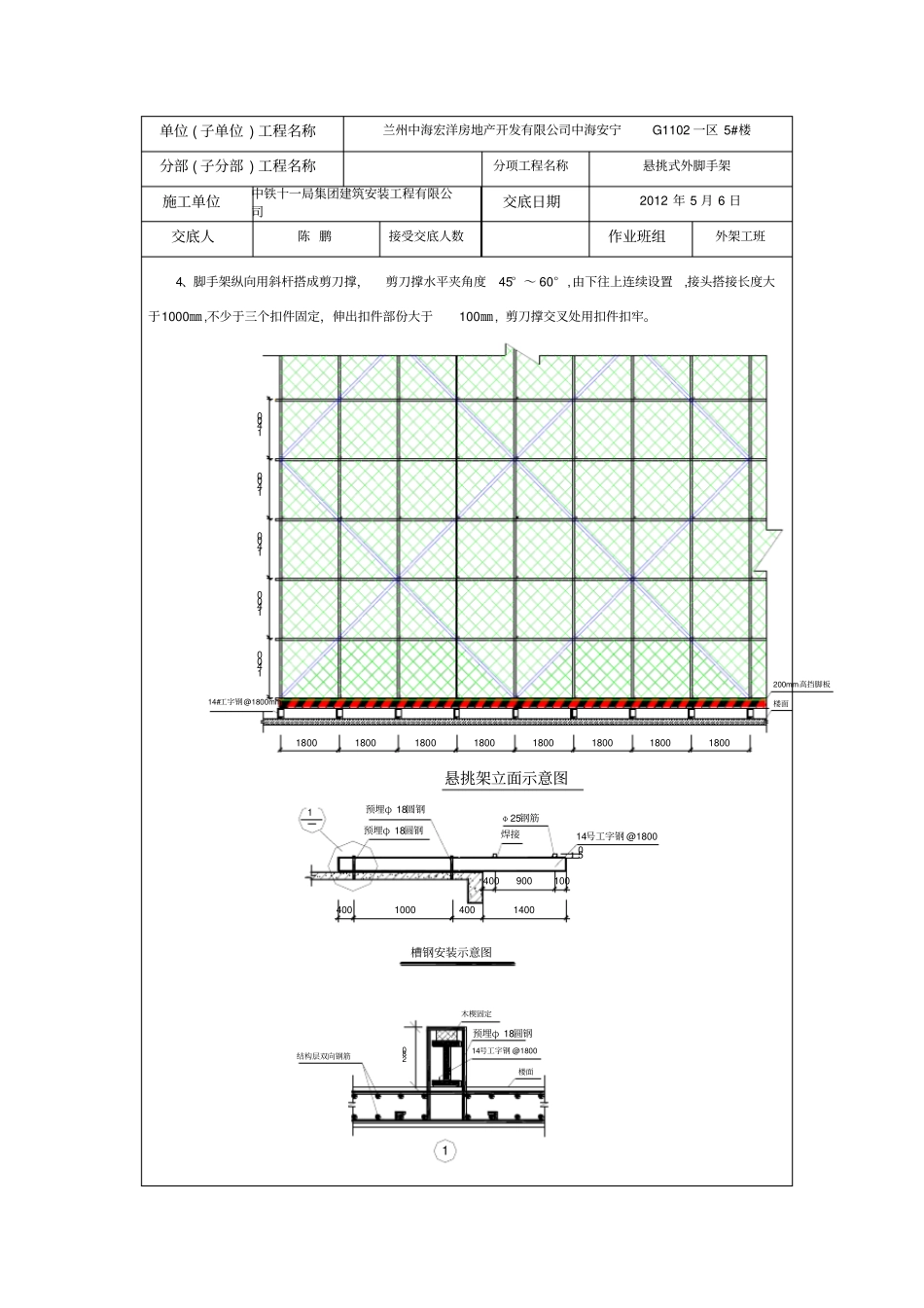 悬挑式外脚手架工程技术交底_第2页