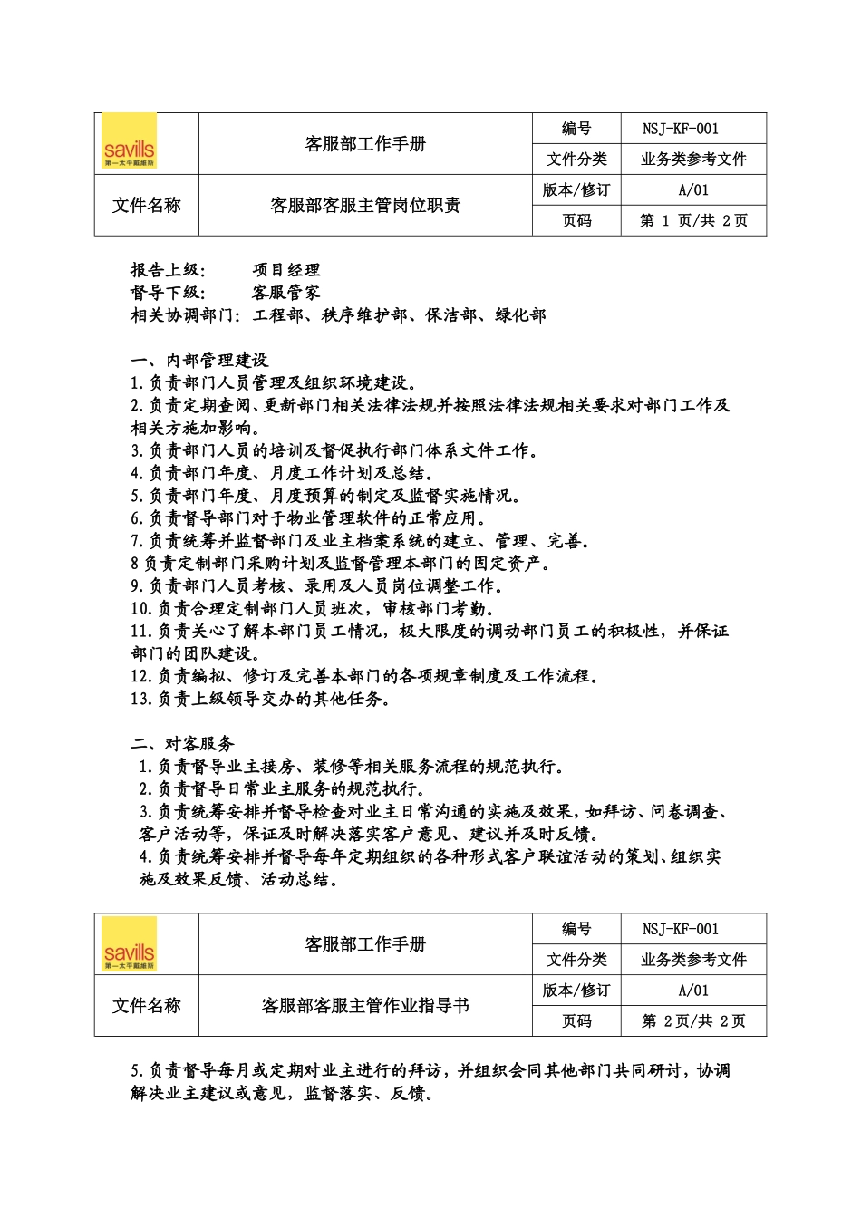 某某公司客服部工作手册_第1页