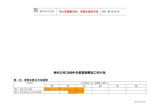 某某公司年度营销策划工作计划