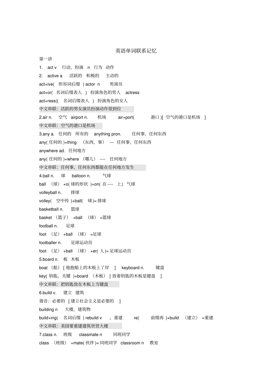 初中英语词汇词根联想记忆法文本_第1页