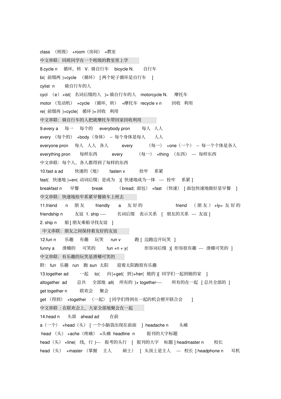 初中英语词汇词根联想记忆法文本_第2页