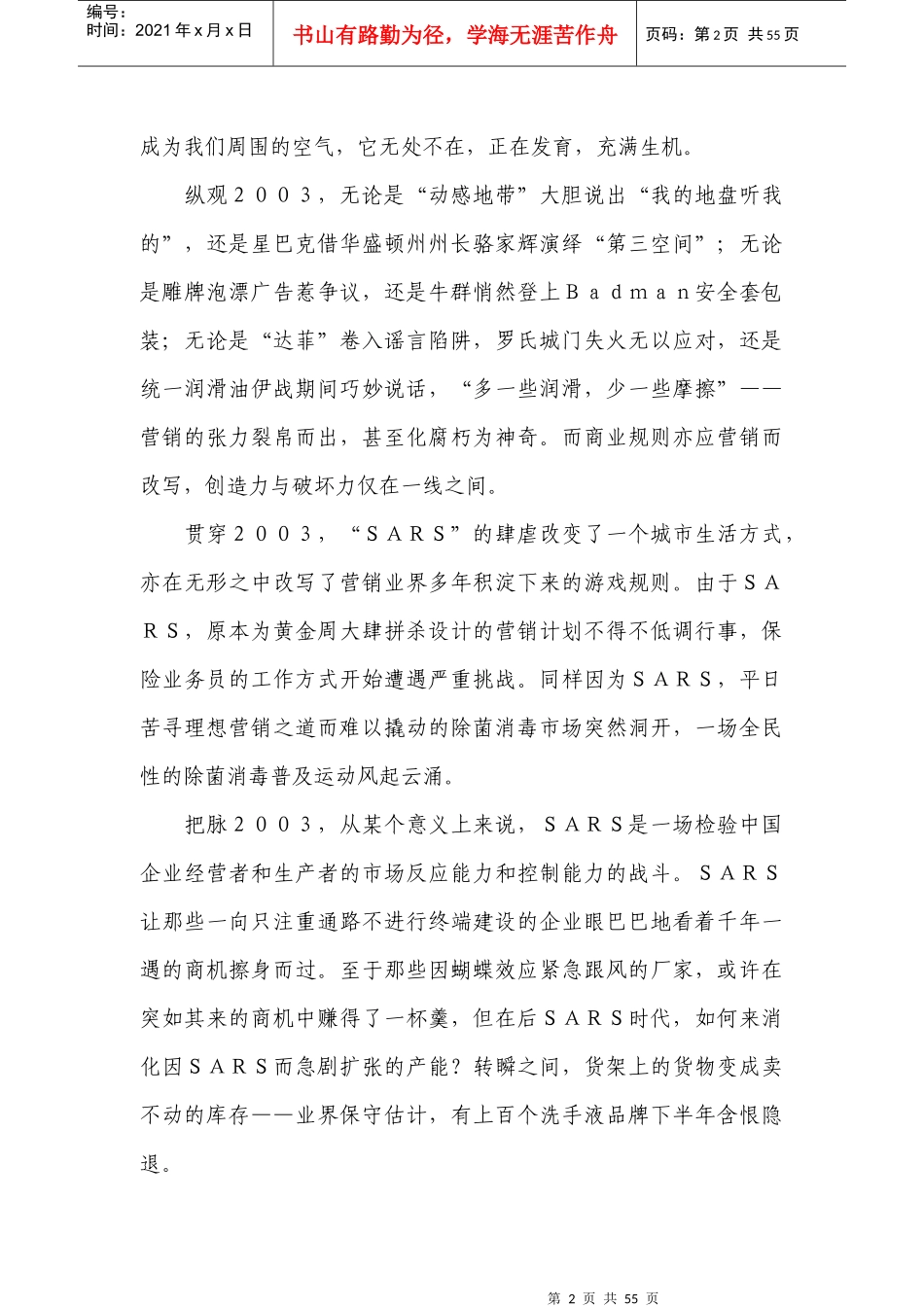 某某年度营销观察报告_第2页