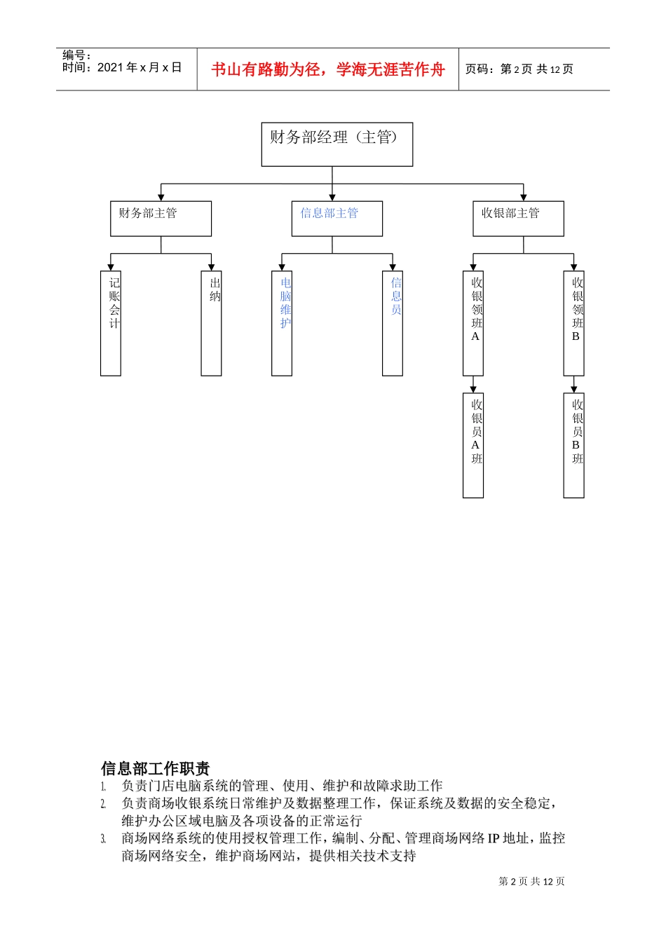 某某企业信息部基本工作手册_第2页
