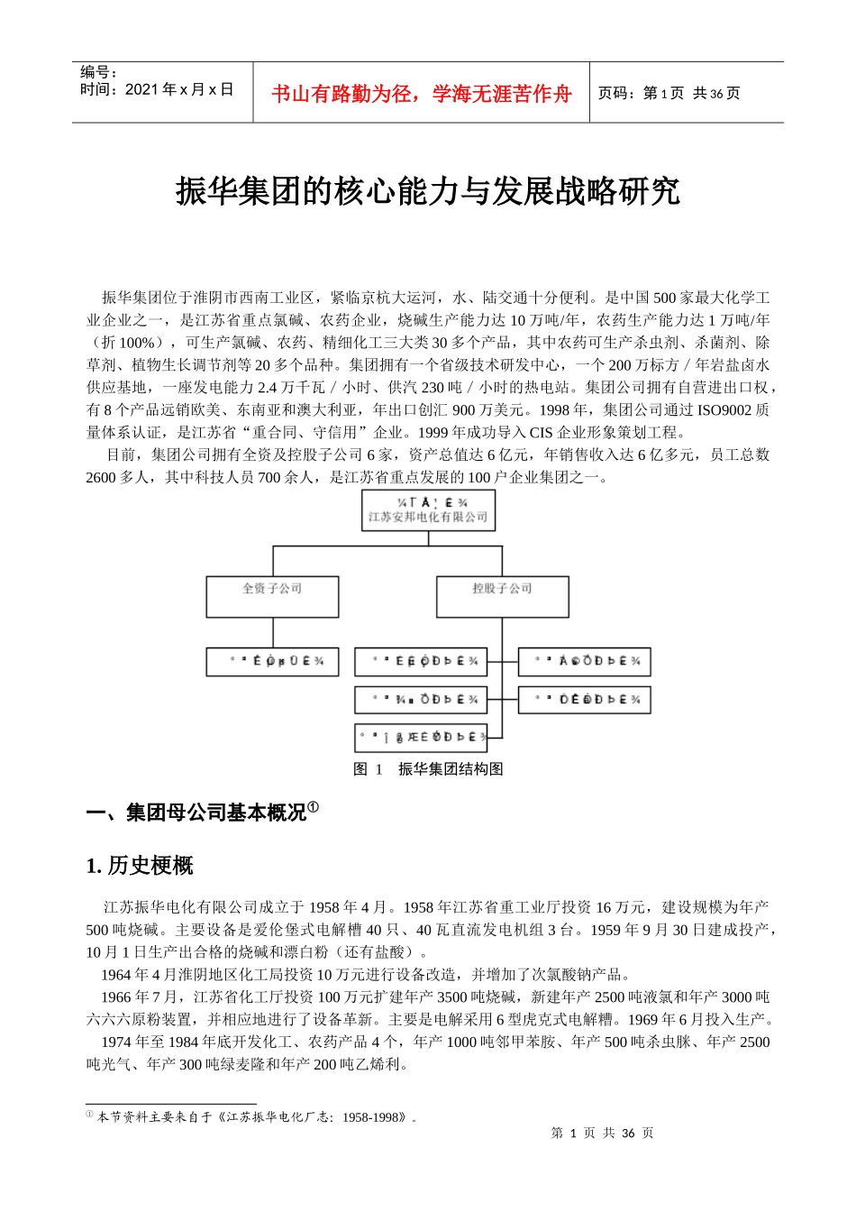 某某集团的核心能力与发展战略研究(1)_第1页