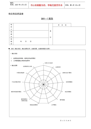 某汽车供应商品质监查(1)
