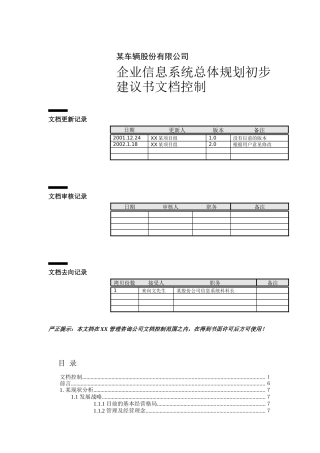 某汽车公司IT规划建议书