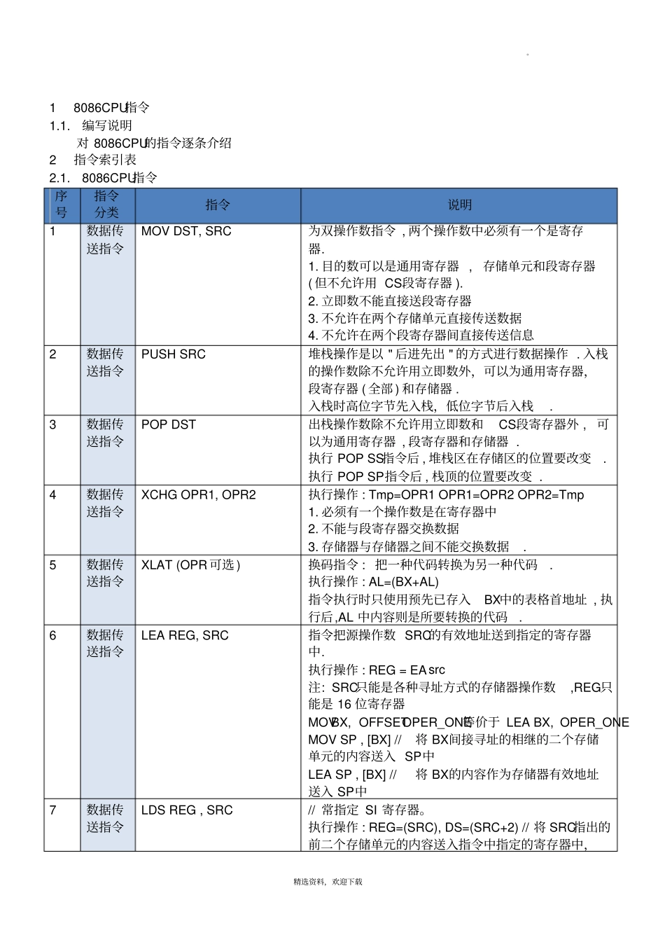 微机原理与接口技术指令系统整理_第2页