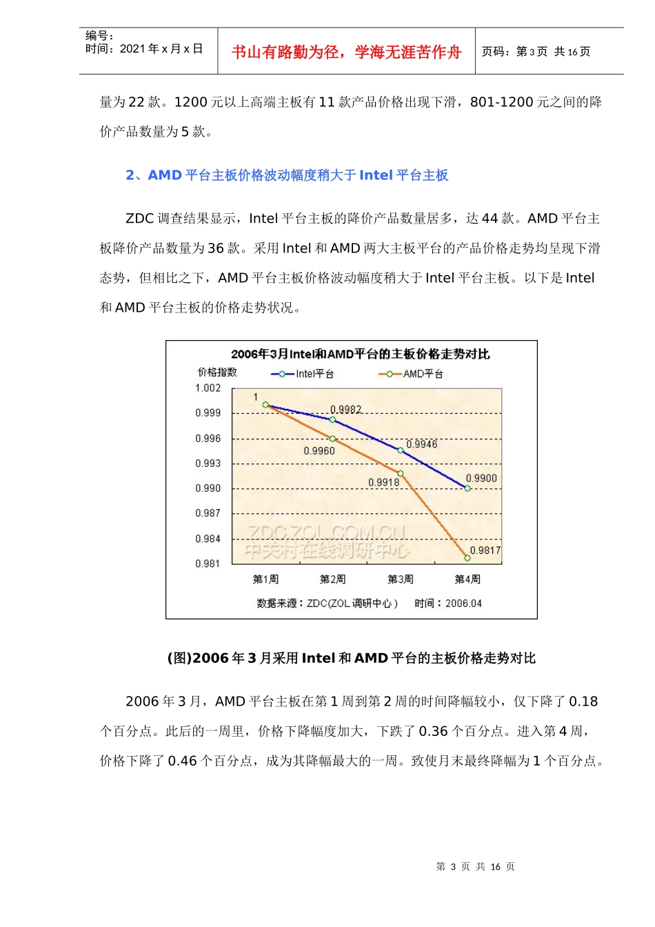 某某年月中国主板市场价格走势分析报告_第3页