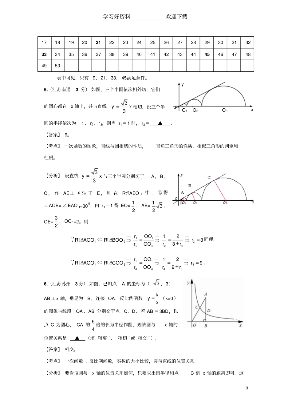 中考数学填空题压轴题解析_第3页