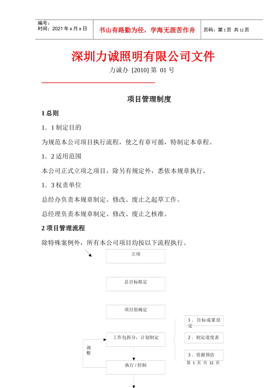 某电子厂项目管理流程_第1页