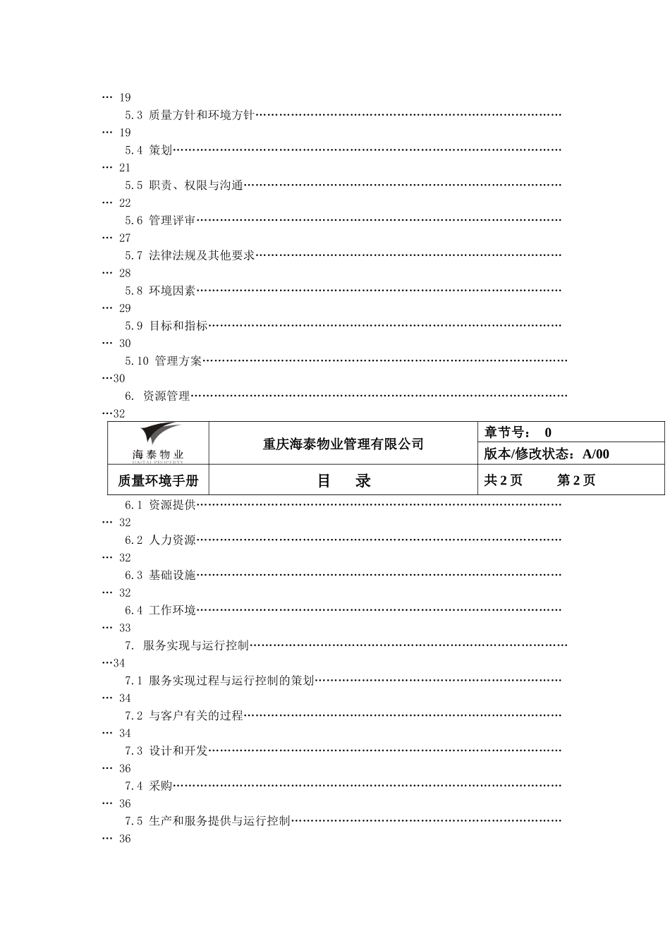 某物业公司质量环境手册_第3页