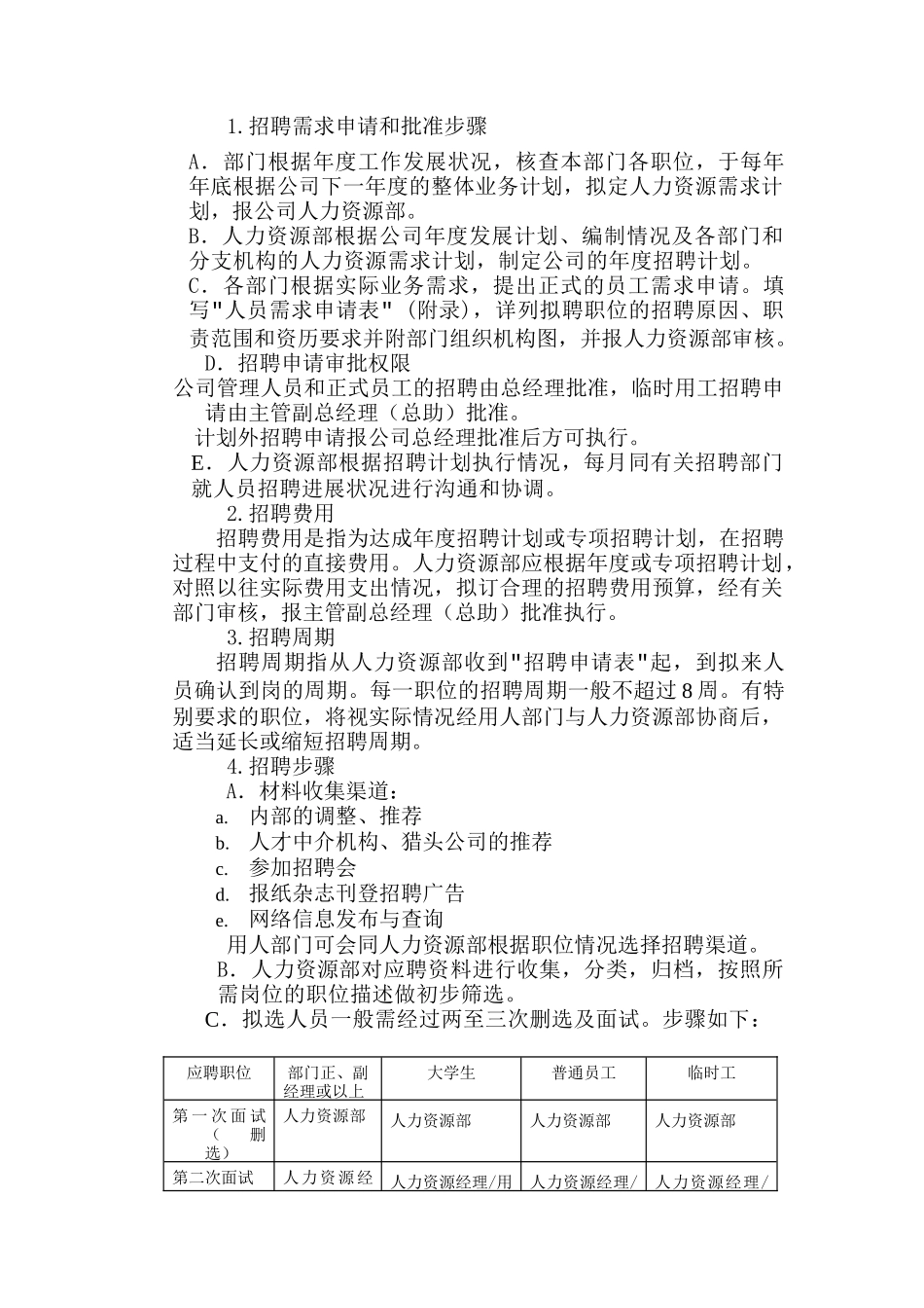 某科技公司人事管理规章制度_第3页