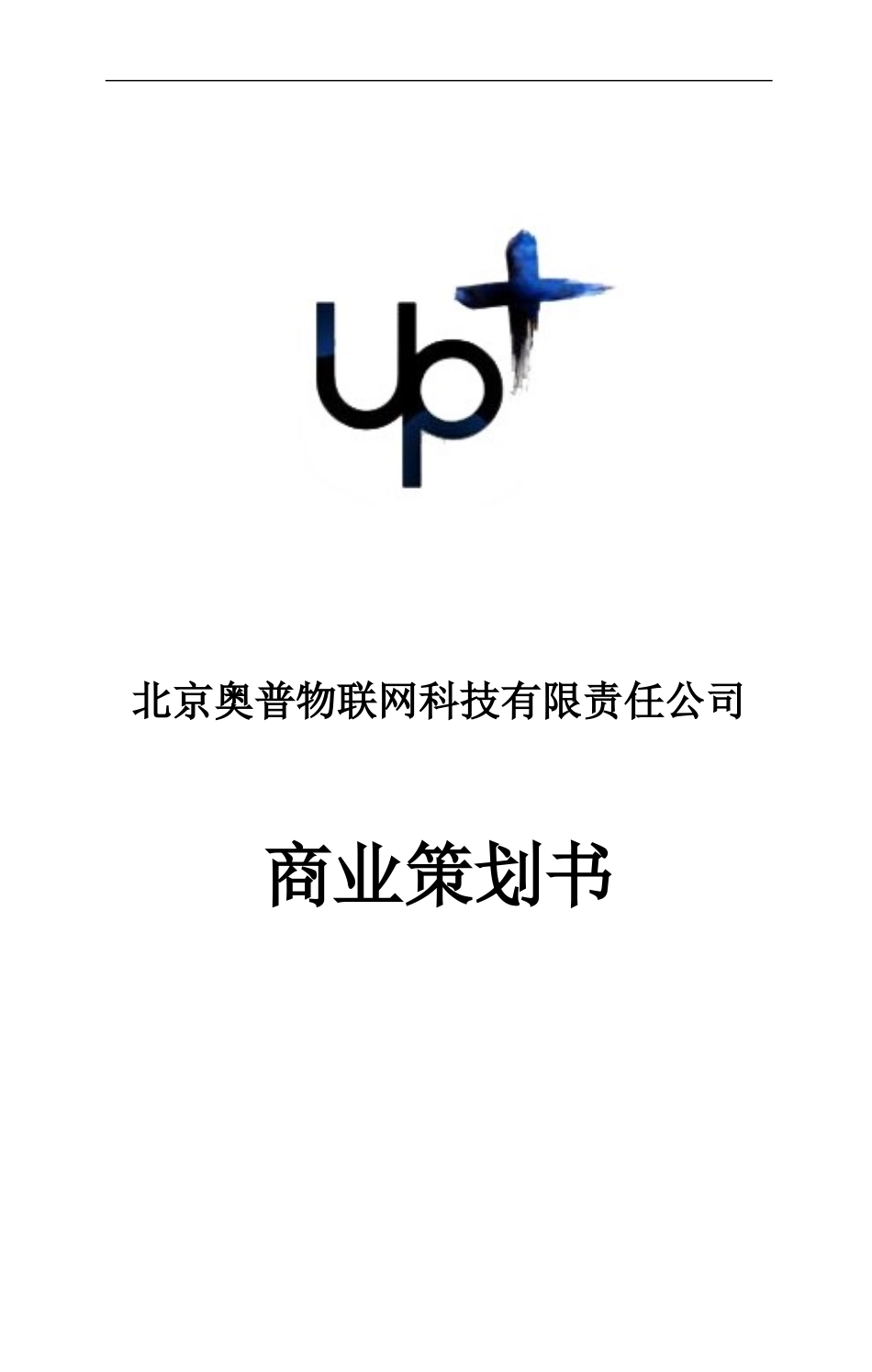 某物联网科技有限责任公司商业策划书_第1页