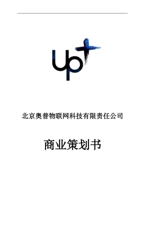 某物联网科技有限责任公司商业策划书