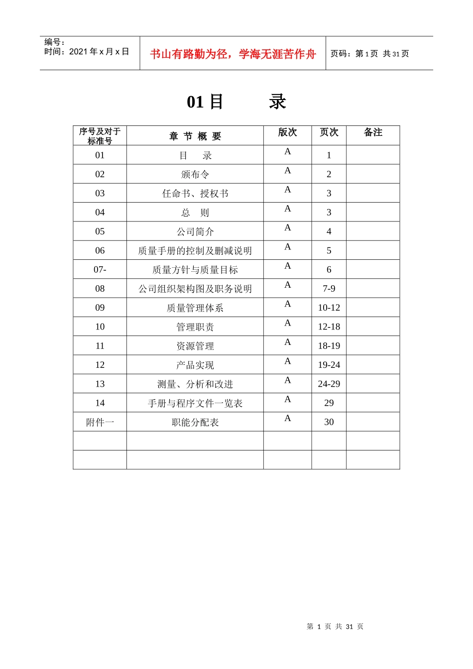 某电源有限公司质量手册_第3页