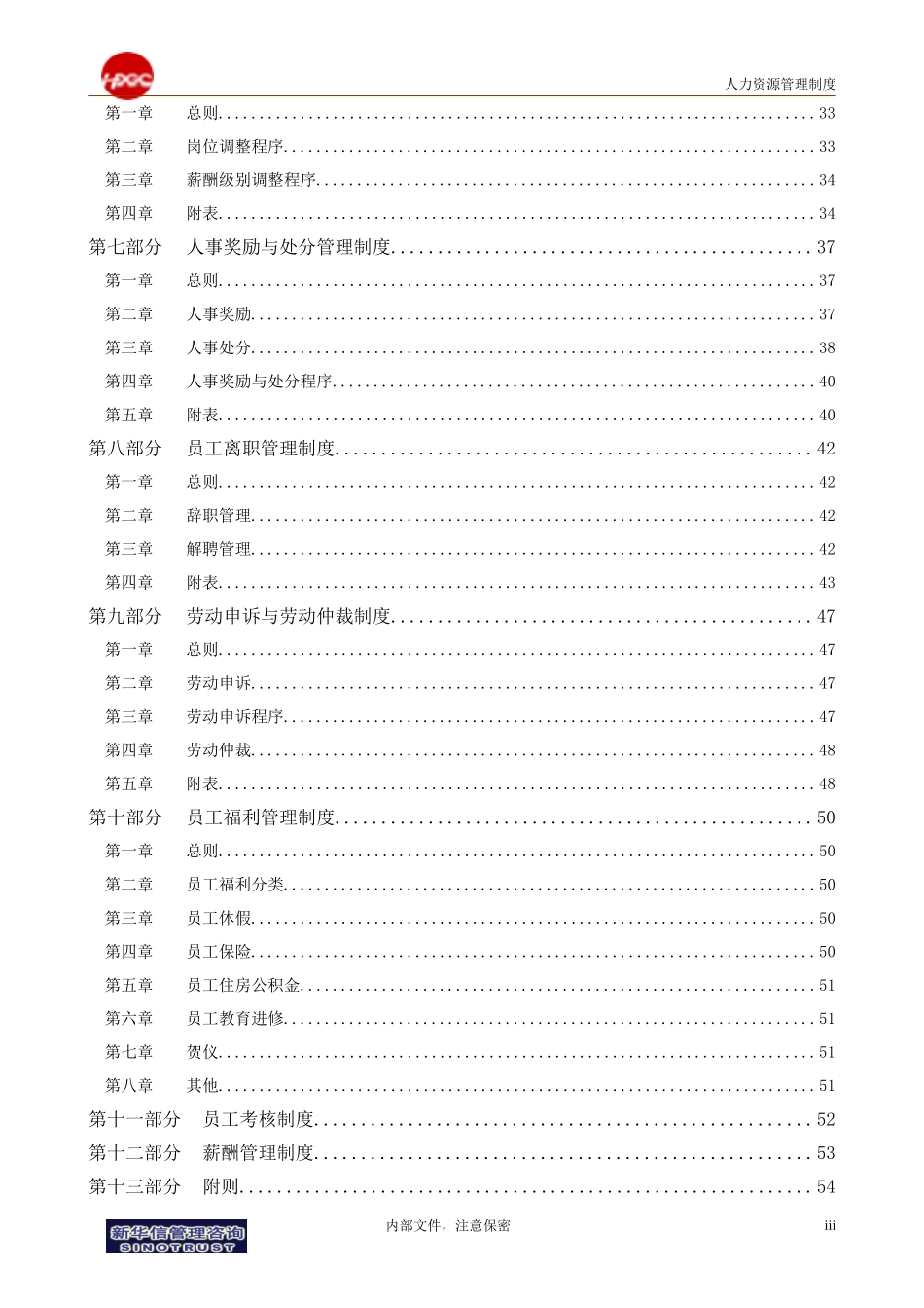 某药业公司人力资源管理制度范本_第3页