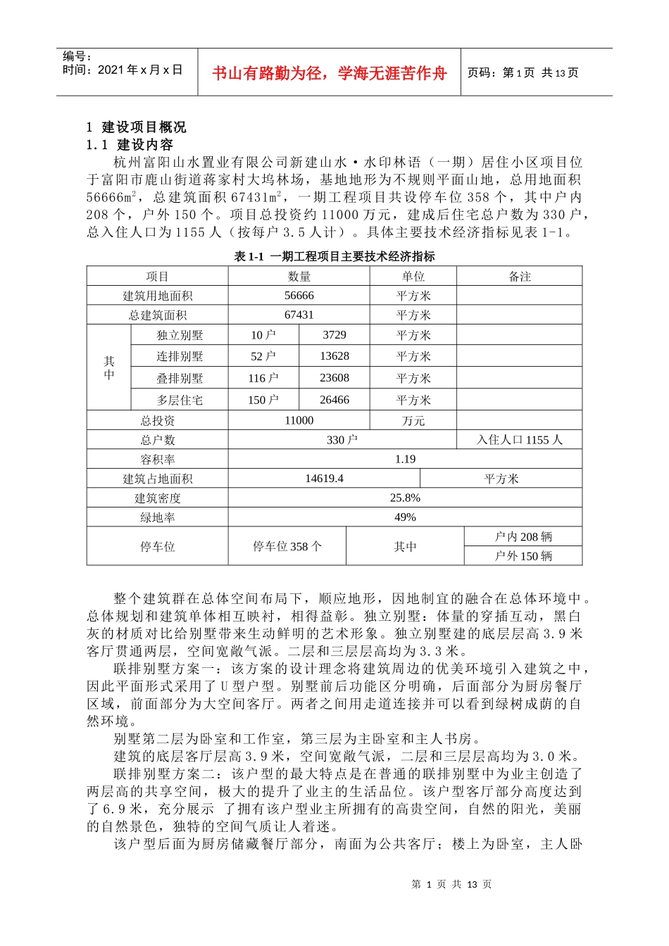 某置业有限公司居住小区项目环境影响报告书简本_第2页