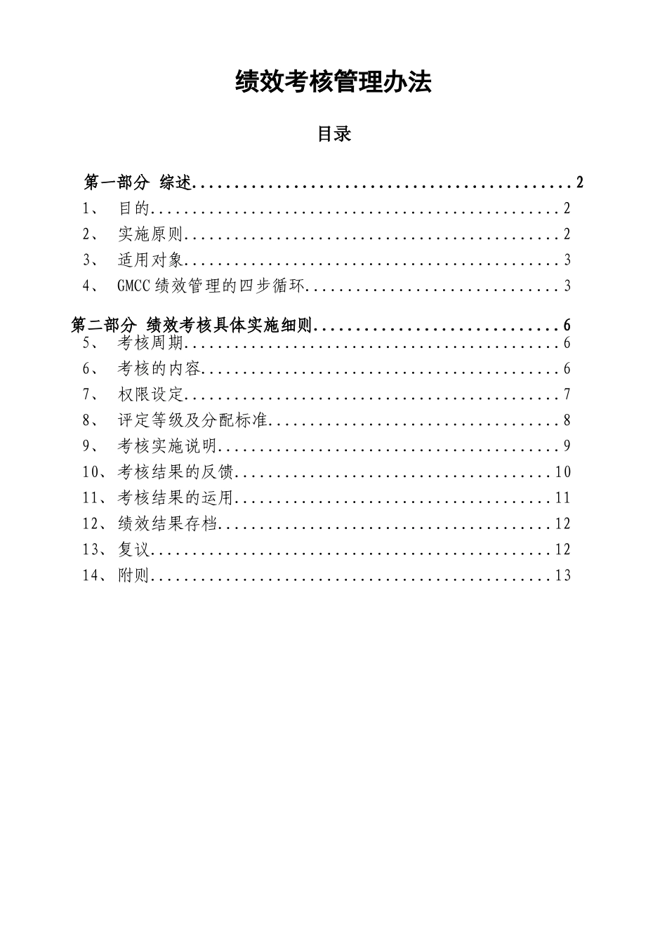 培训中心绩效考核管理办法(36页)_第1页