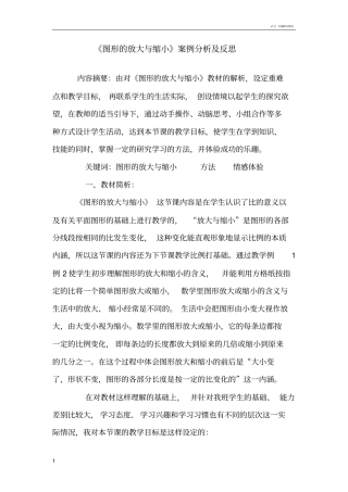 图形的放大与缩小案例分析