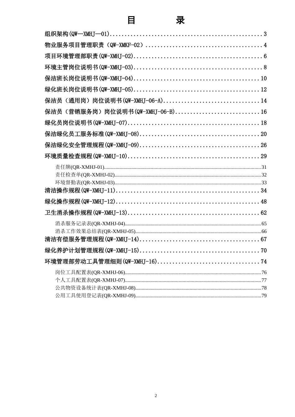 某物业管理有限公司保洁绿化类工作手册_第2页