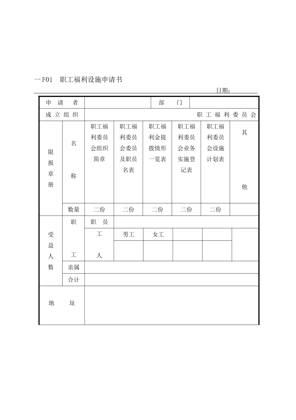 员工福利待遇表格汇总_第1页