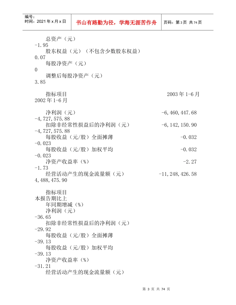 某生物制药股份公司某年半年度报告_第3页