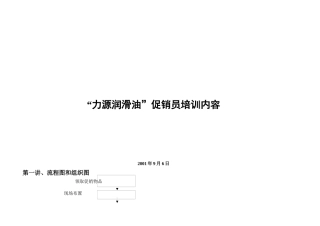 某润滑油品牌促销员培训内容(李)
