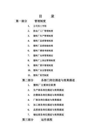 塑料厂员工手册