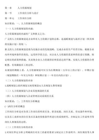 人力资源管师三级全套资料