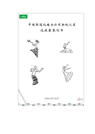 中国联通新锐之星选拔赛策划书