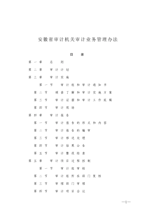 某省审计机关审计业务管理办法(DOC 74页)