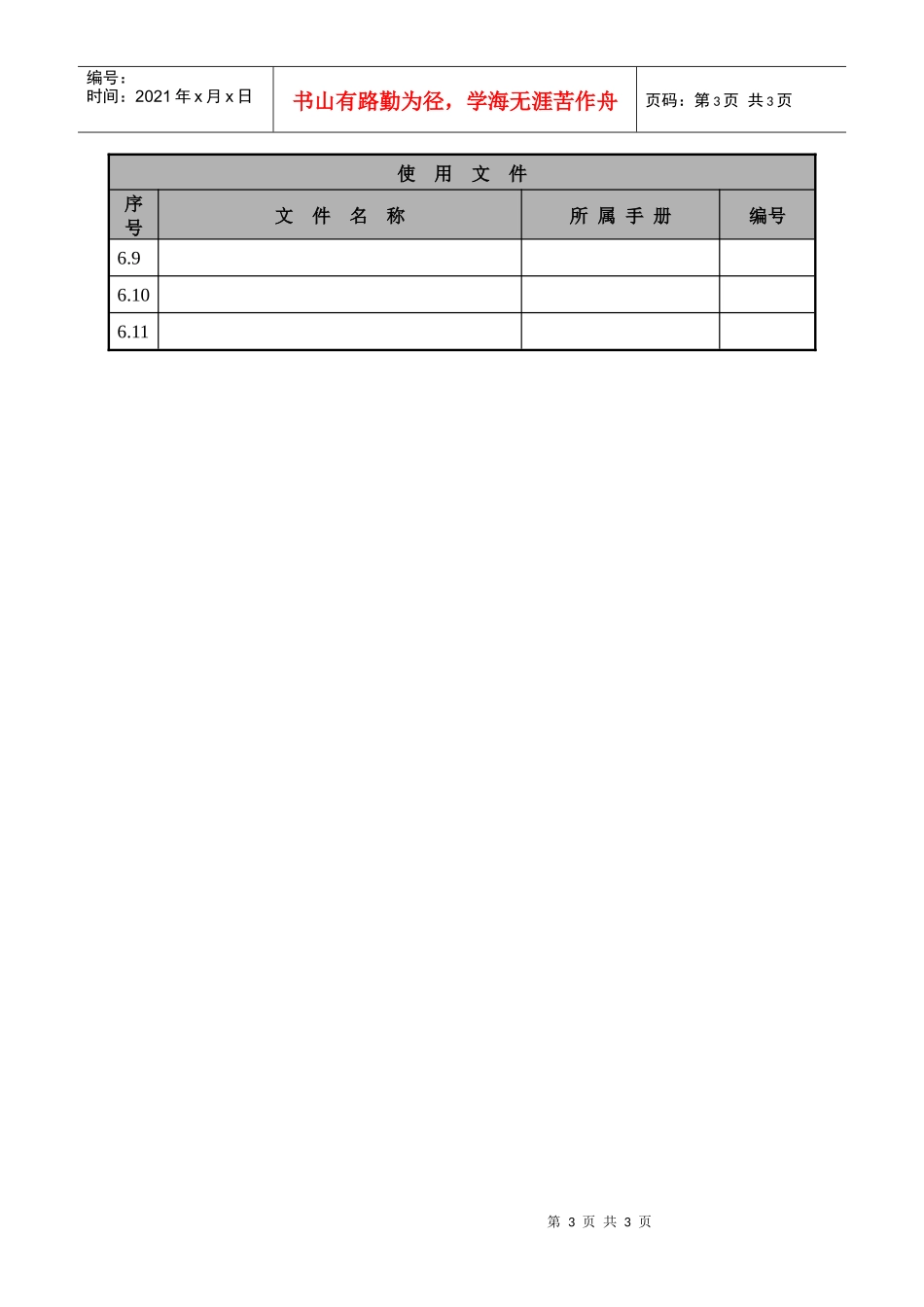某航空物流公司运行标准资料管理员职位说明书及关键绩效标准_第3页