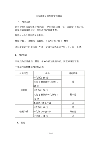 中医体质自测表新选.