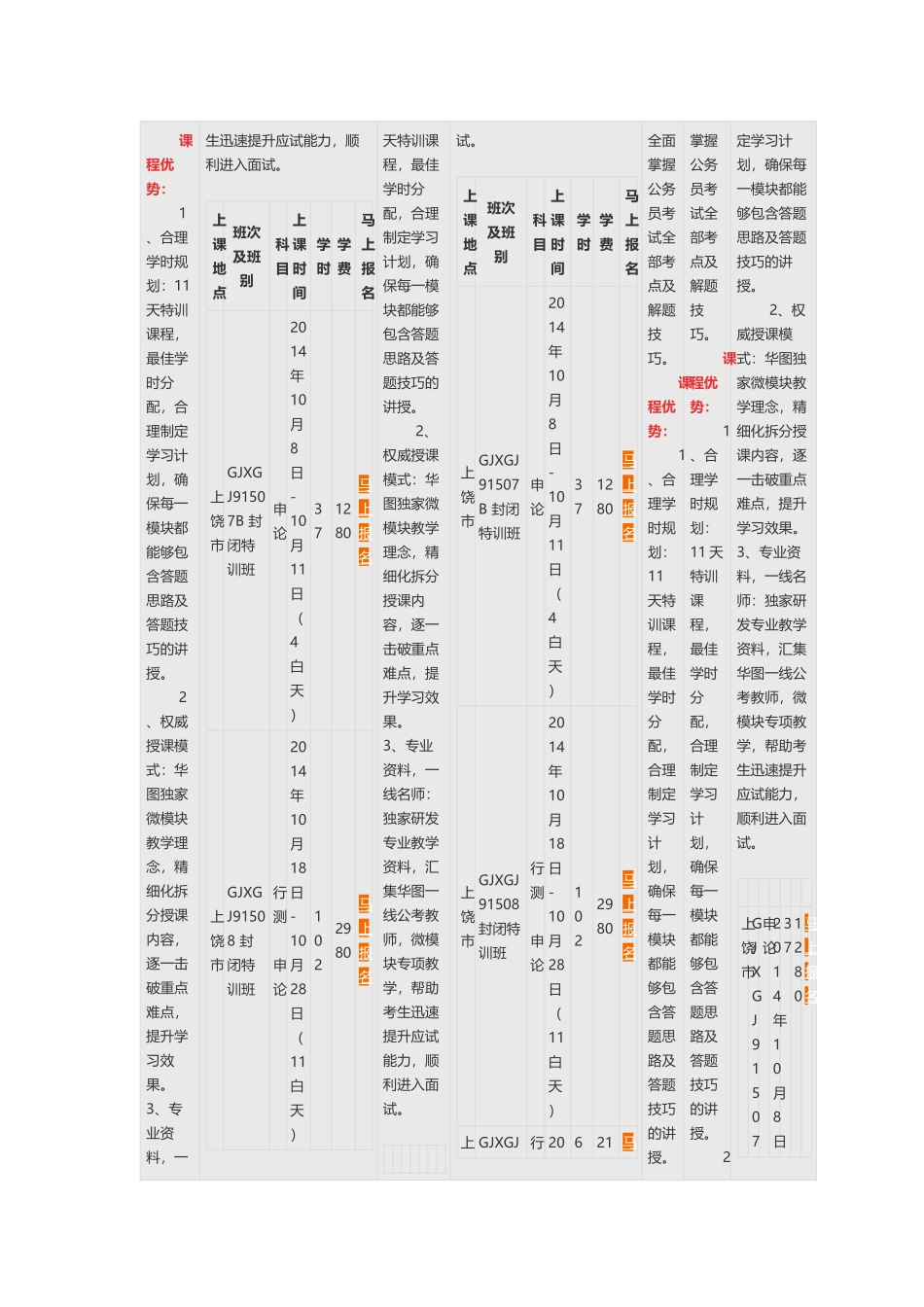 人力资源-XXXX国家公务员考试职位表上饶华图_第2页