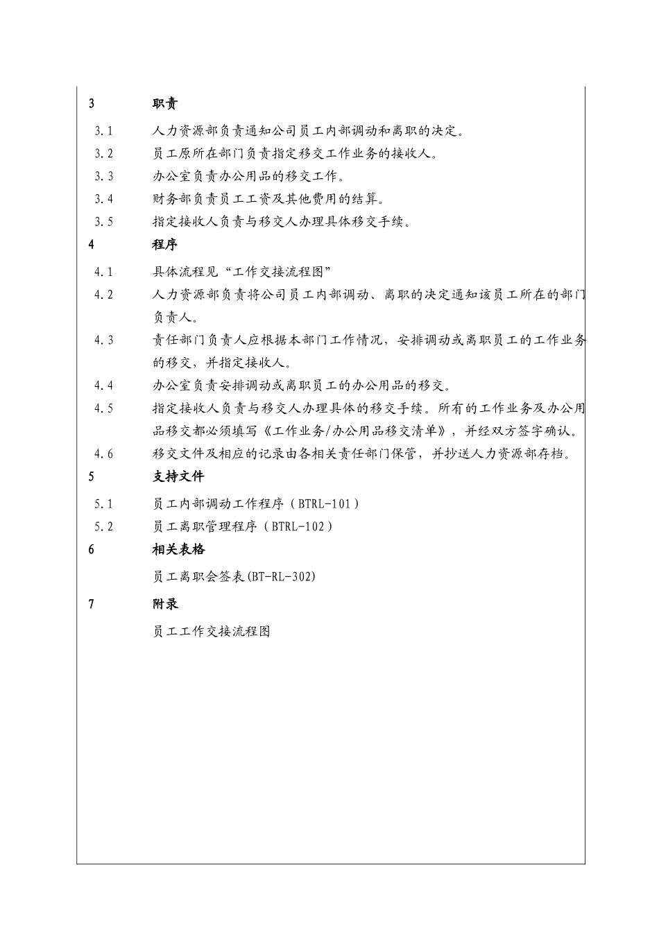 人力资源-(BT-RL-105)员工工作交接程序_第3页
