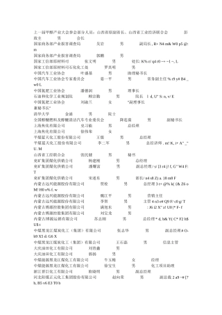 上一届甲醇产业大会参会部分人员