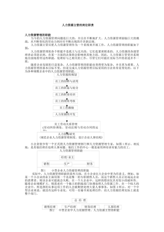 人力资源主管的岗位职责（ 13页）