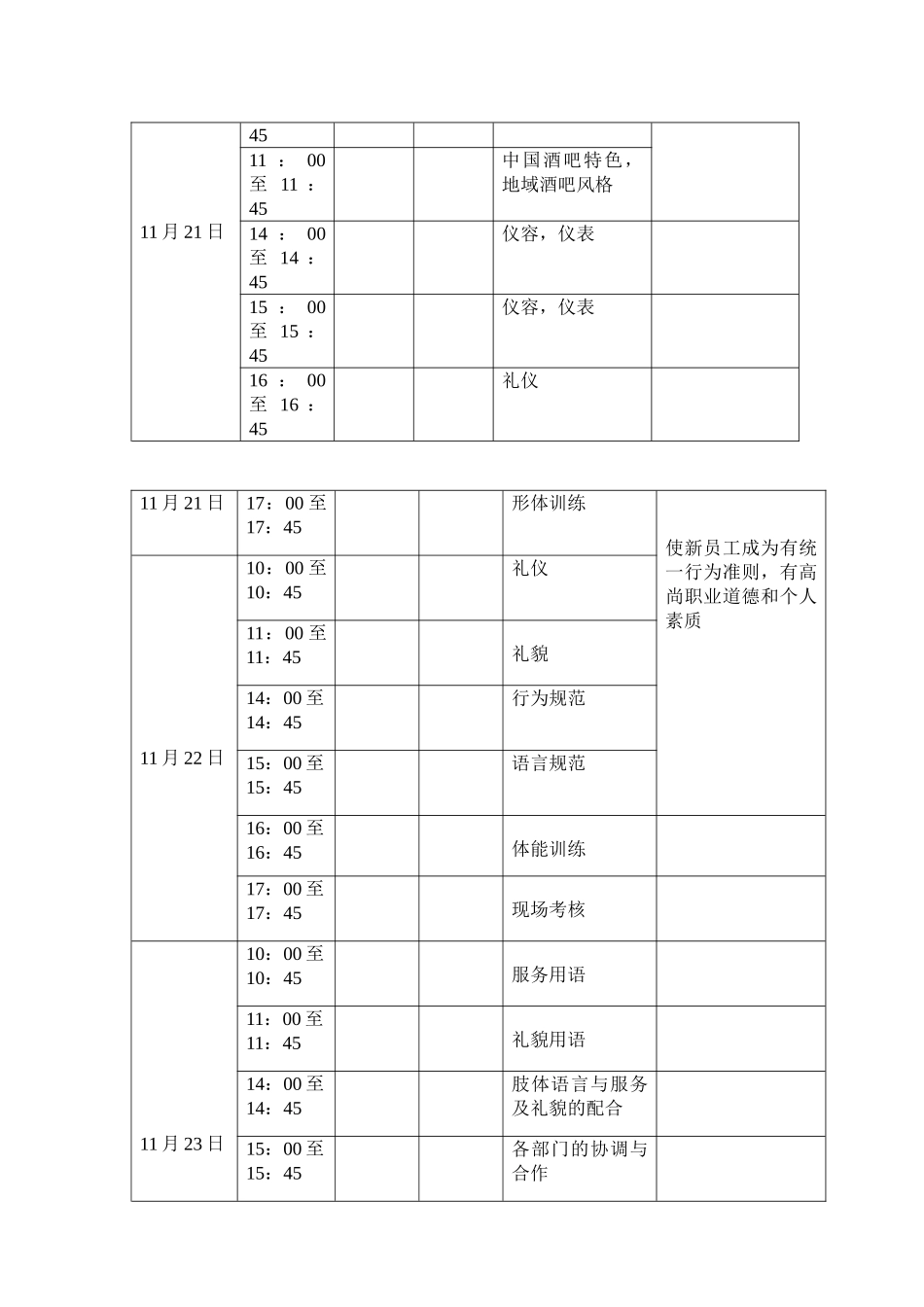 企业新晋员工培训计划与科目_第2页
