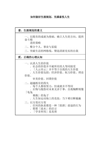 如何做好生涯规划