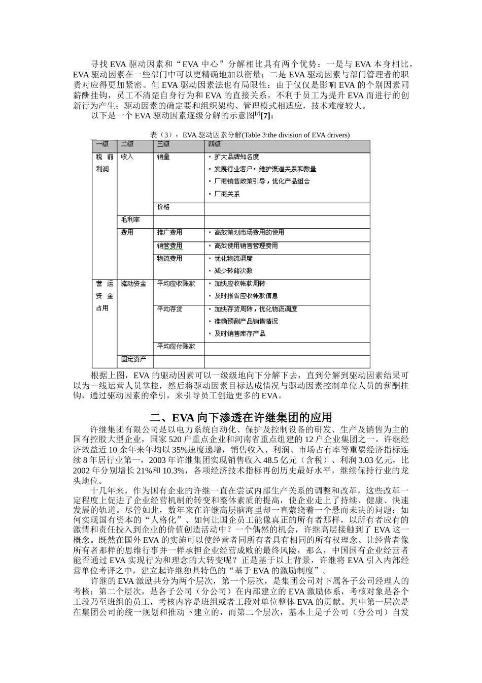 人力资源-EVA激励“渗透”理论及其在许继集团的应用_第3页