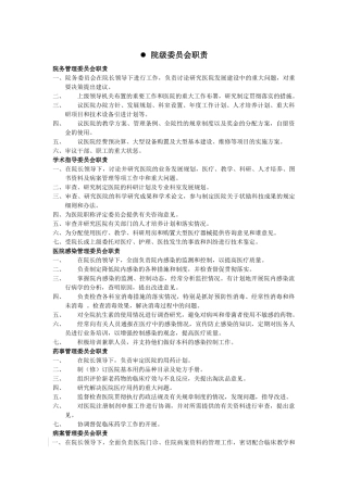 医院各部门科室职责大全(37页)