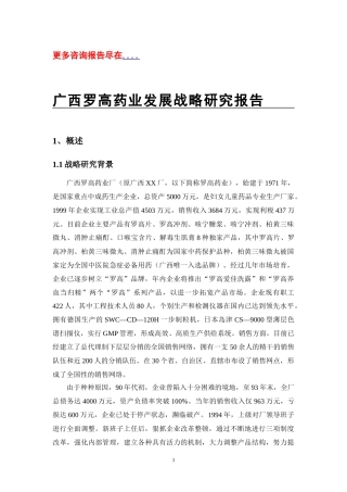 某著名咨询公司-广西罗高-战略研究报告