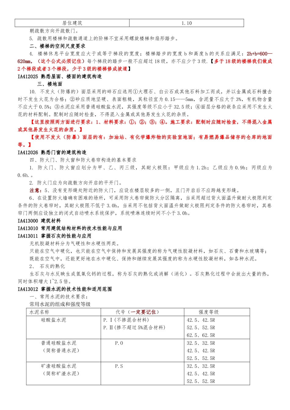 一级建造师建筑工程实务强记重点及培训总结_第3页