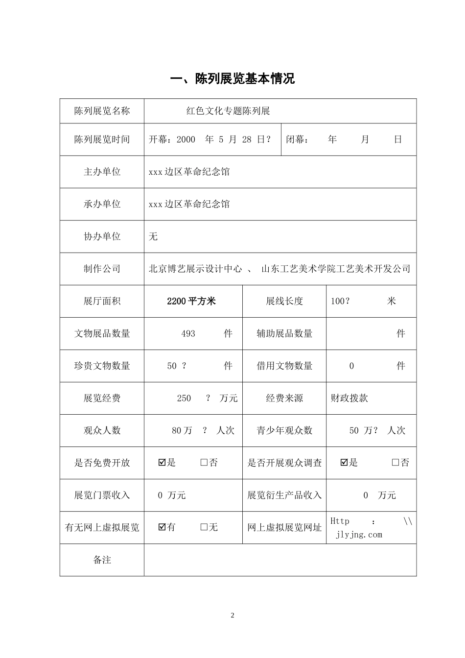 某省博物馆十大展陈评选项目申报书_第3页
