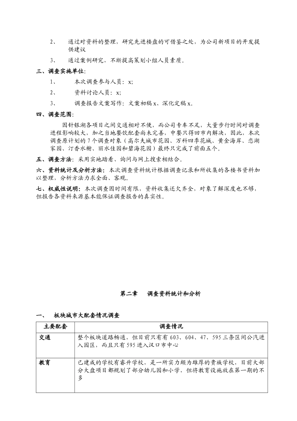 某版块在售楼盘市场调查报告_第2页