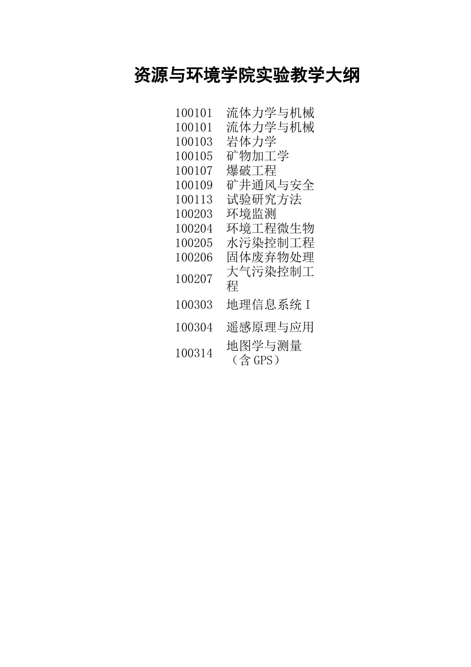 人力资源-mapinfo-资源与环境学院实验教学大纲_第1页